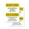 Signmission No Dumping Tenant Only Bilingual OSHA Security Notice Sign, Vinyl Decal, 7in W x 10in L, 2PK OS-2PACK-SN-D-710-L-11600 - alternate 1